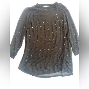 Ambiance Black Sheer Long Sleeve Dress